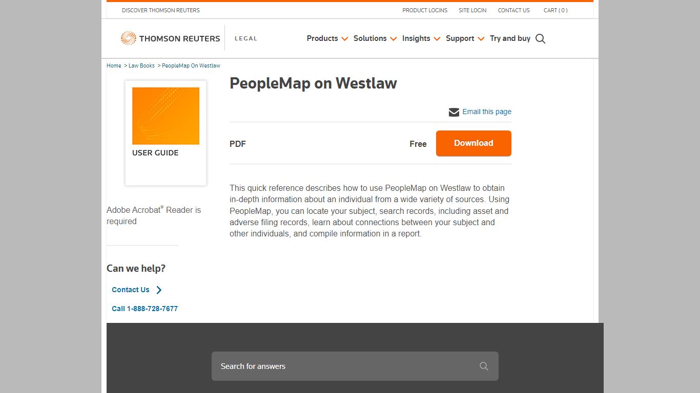 PeopleMap on Westlaw | Legal Solutions